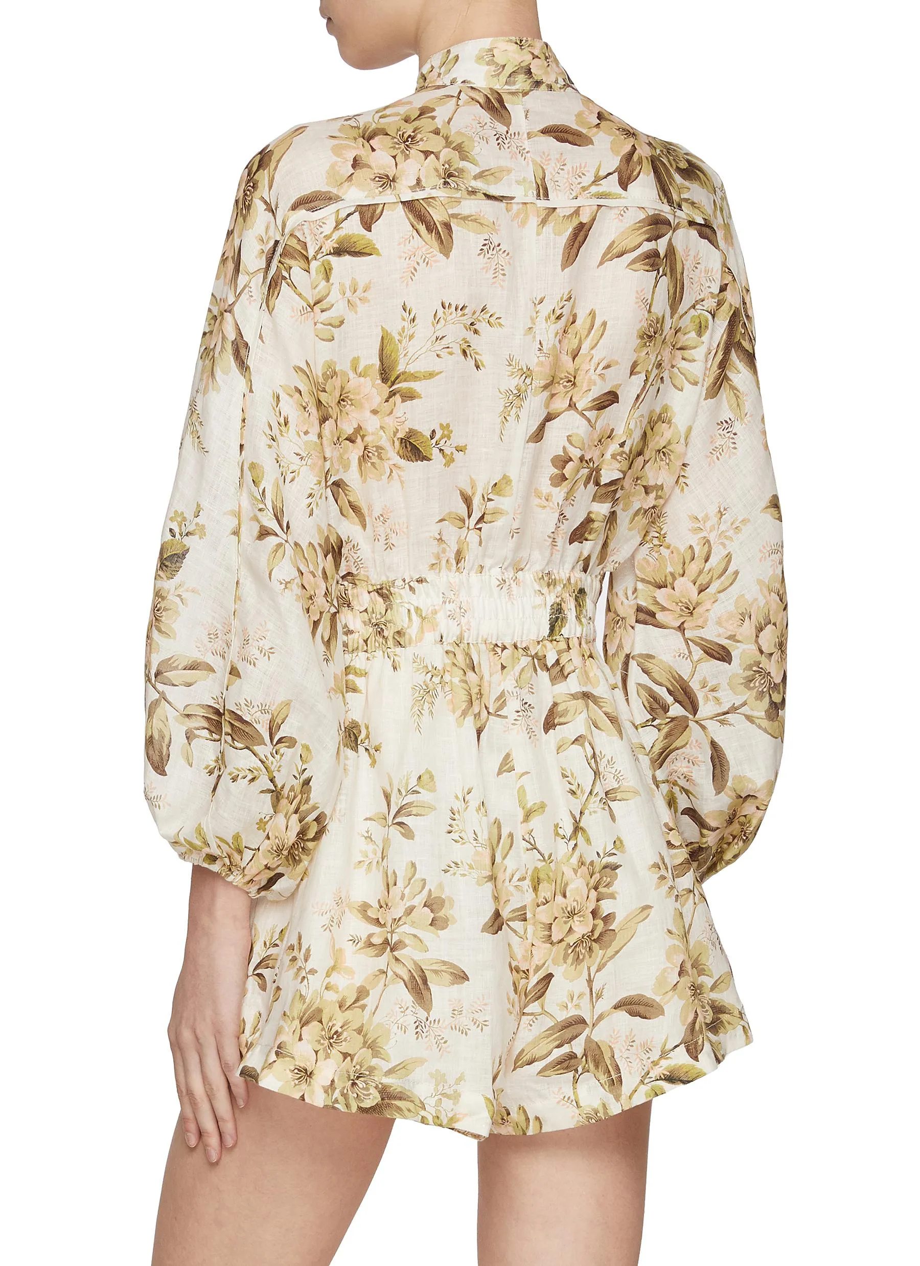 -----------ZIMMERMANN ---- ------------ ----Golden Floral Linen Romper --