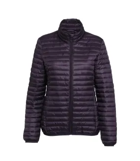 2786 Womens/Ladies Tribe Hooded Fineline Padded Jacket (Aubergine) - UTRW3847