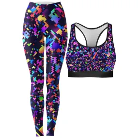 8-Bit Confetti Rave Bra and Leggings Combo