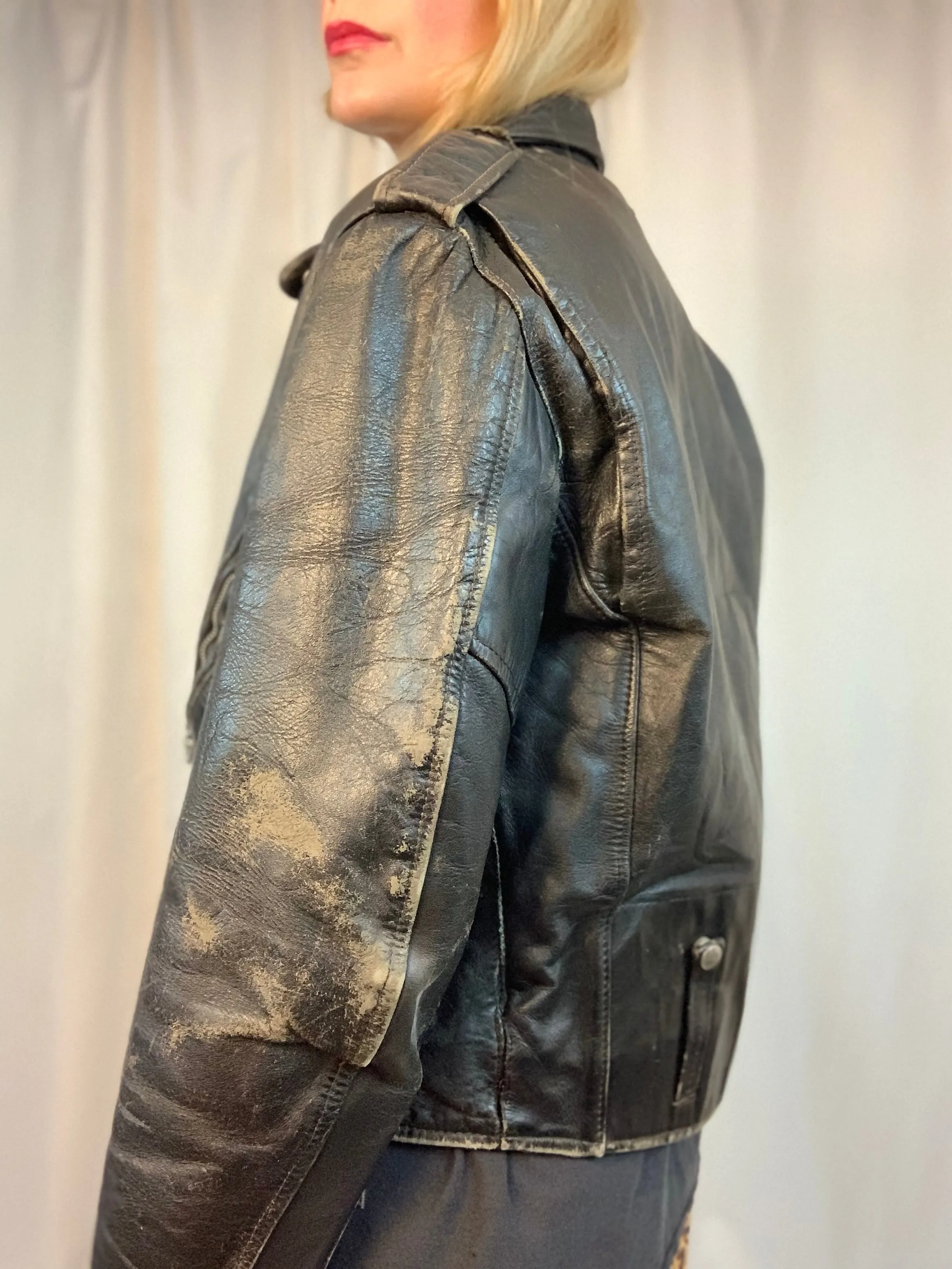 80’s leather motorcycle jacket