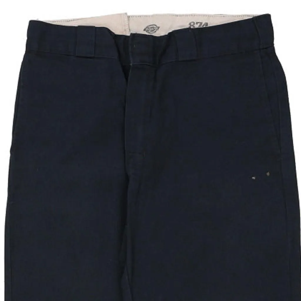 874 Dickies Trousers - 32W 30L Navy Cotton Blend