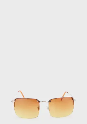 90s Amber Oversized Sunglasses-