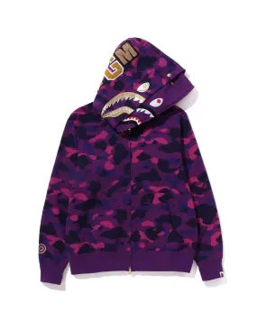 A Bathing Ape COLOR CAMO DOUBLE SHARK FULL ZIP HOODIE