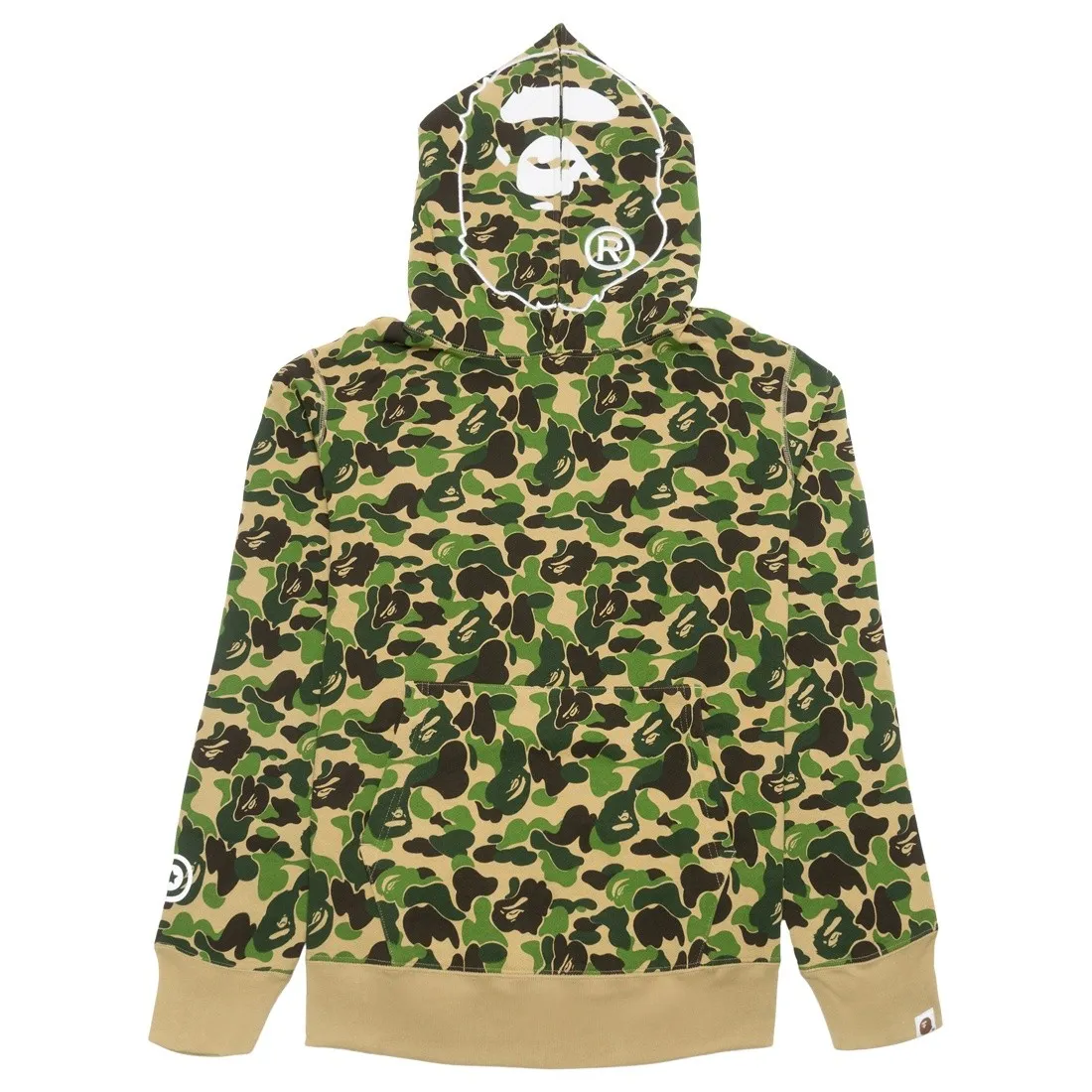 A Bathing Ape Men ABC Camo 2nd Ape Wide Pullover Hoodie (green)