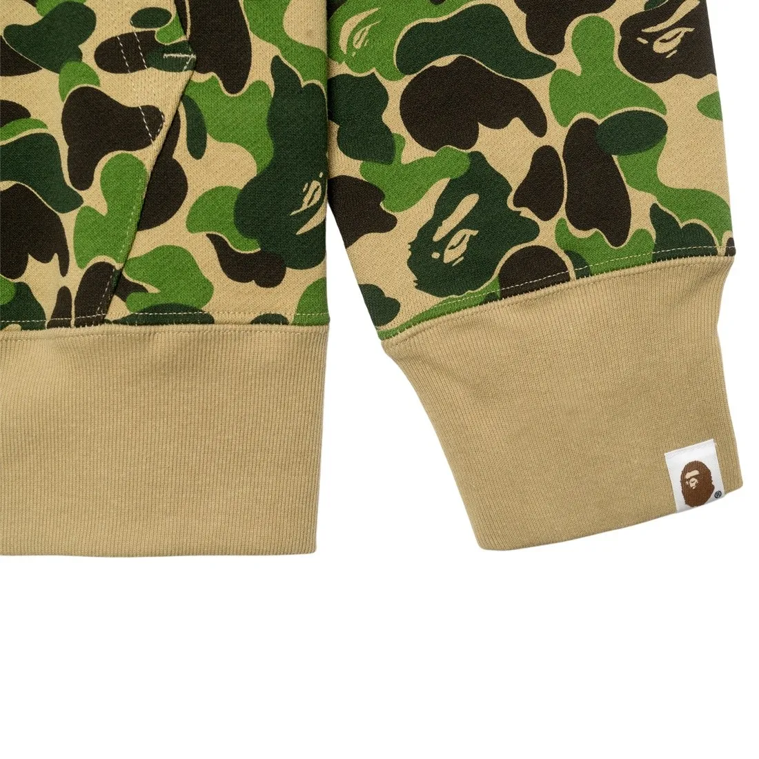 A Bathing Ape Men ABC Camo 2nd Ape Wide Pullover Hoodie (green)