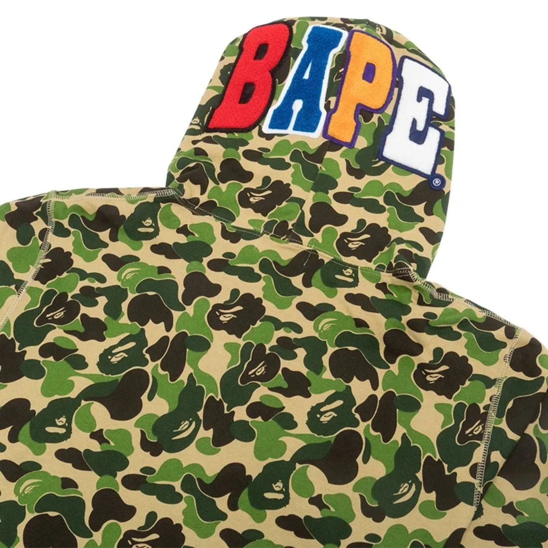 A Bathing Ape Men ABC Camo 2nd Ape Wide Pullover Hoodie (green)