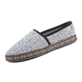 Acorn Women's Woven Trim Moccassin Slipper Stormy Grey