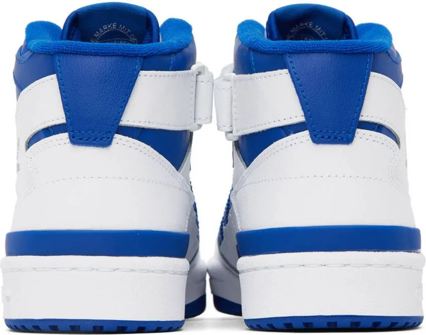 Adidas Originals White & Blue Forum Sneakers