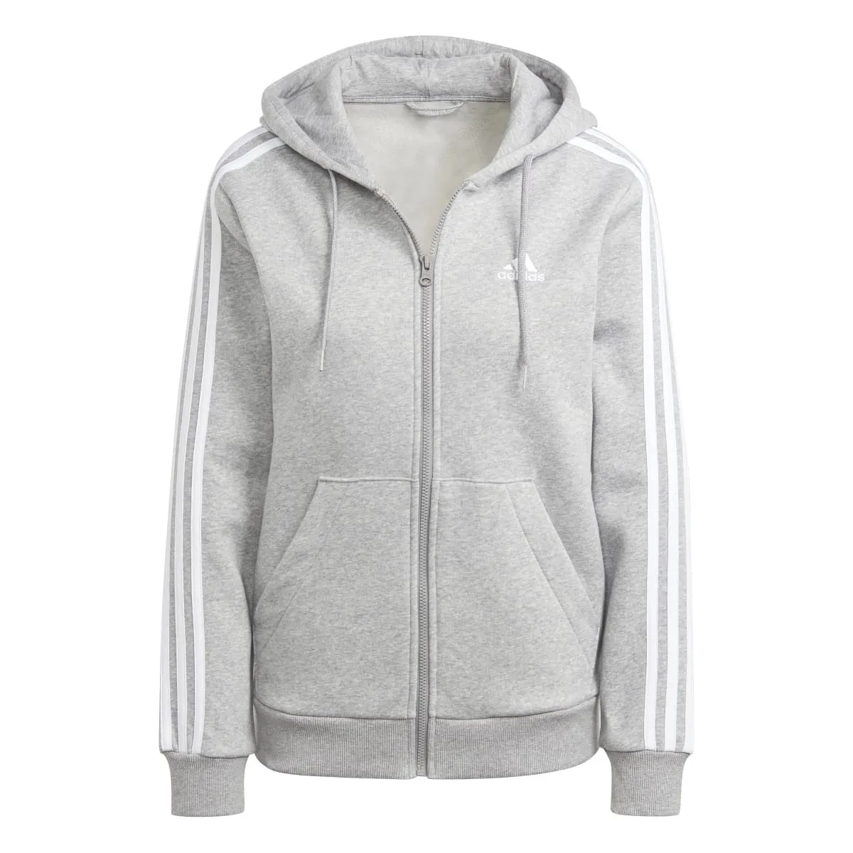 adidas Women's Essentials 3-Stripes Full-Zip Fleece Hoodie