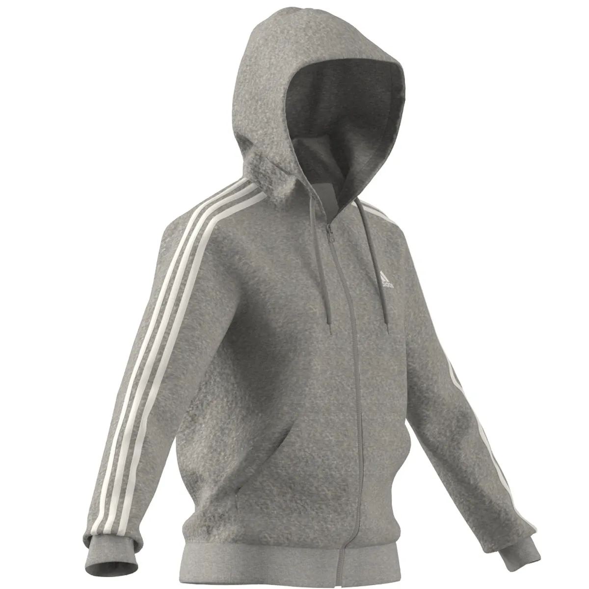 adidas Women's Essentials 3-Stripes Full-Zip Fleece Hoodie