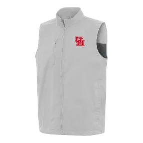 Antigua  Houston Cougars Heather Gray Brisk Full-Zip Vest