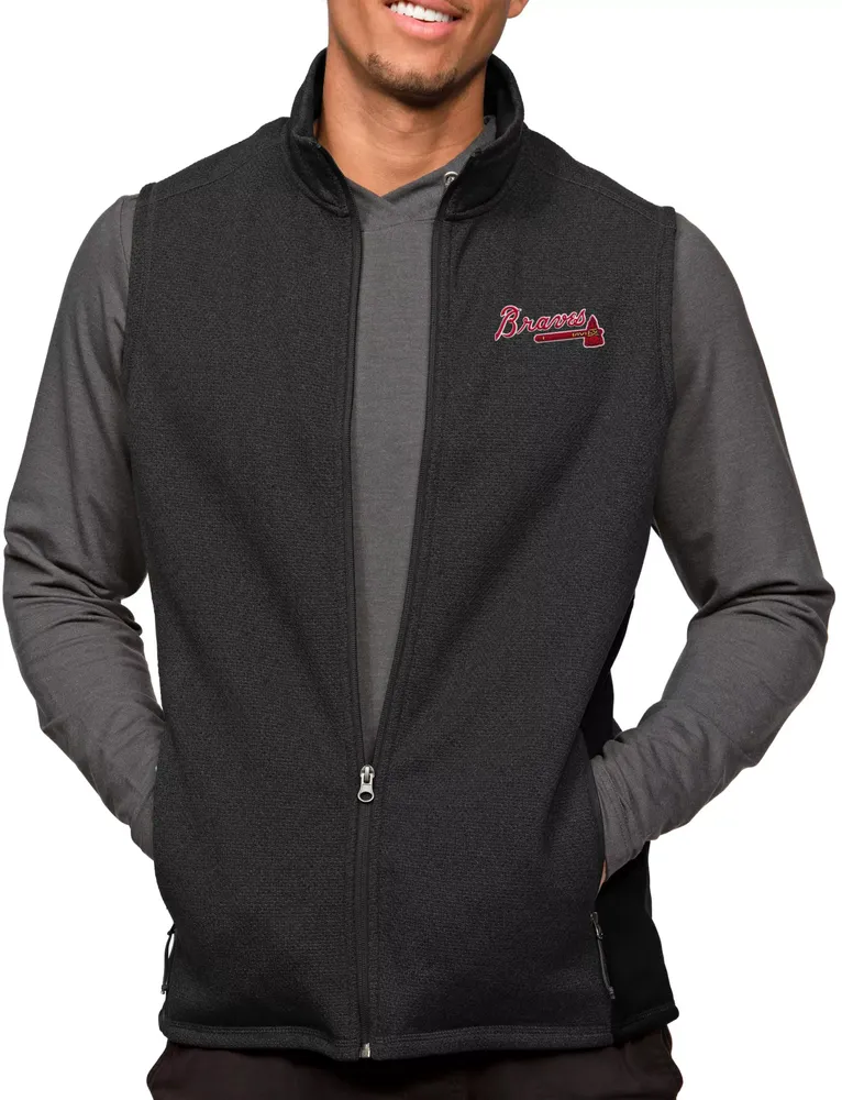 Antigua Men's Atlanta Braves Black Course Vest