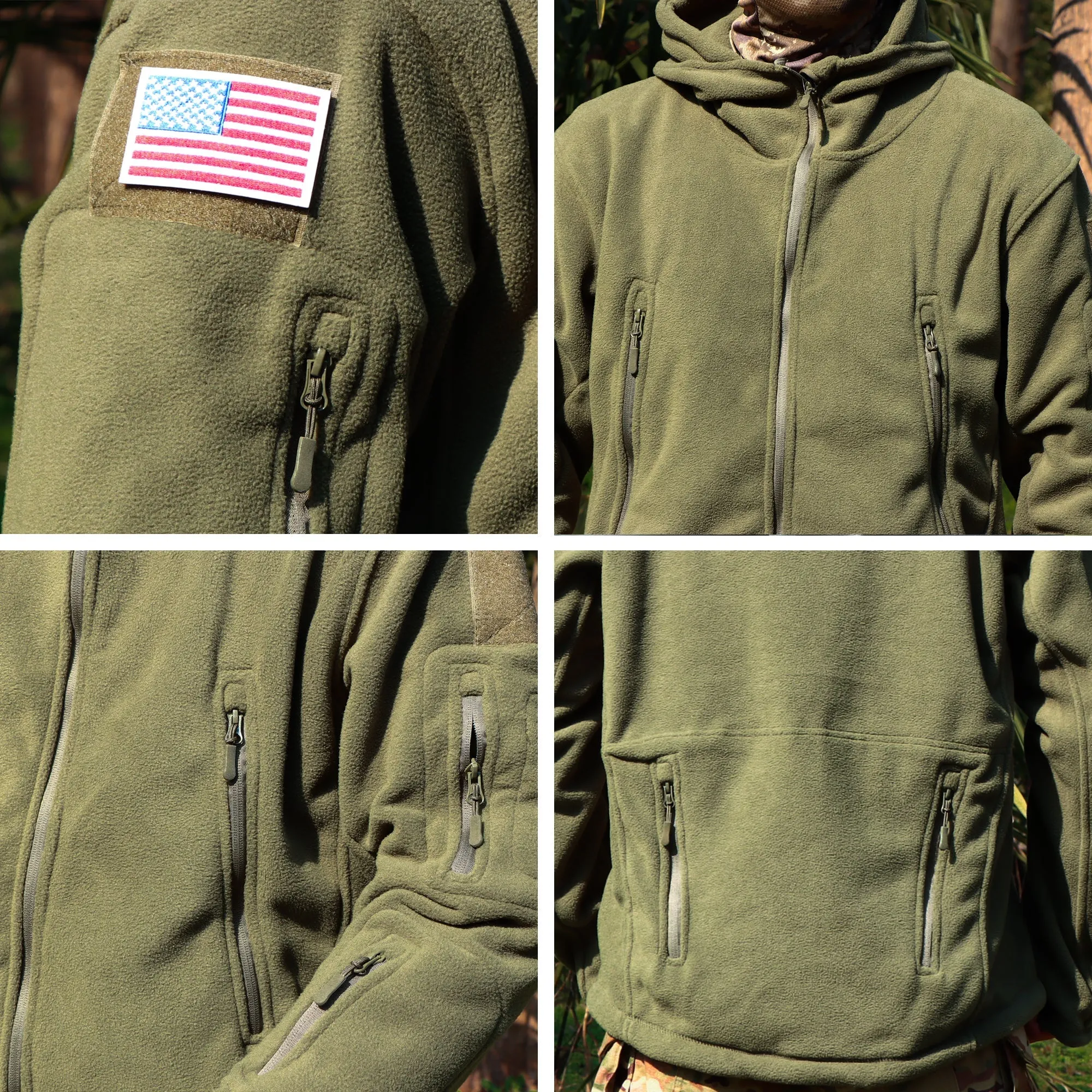 Archon Warm Fleece Hooded Tactical Military Jacket Coat