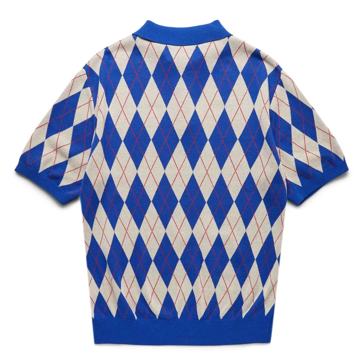 ARGYLE KNIT POLO BLUE | Bodega