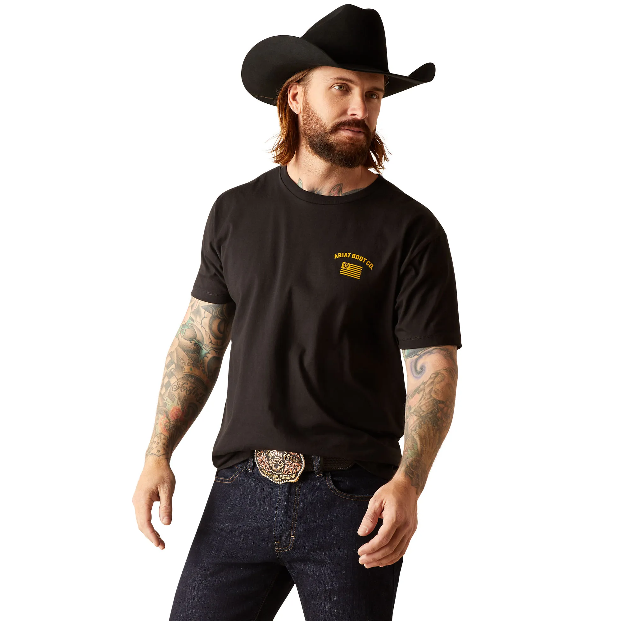 Ariat Mens Ariat USA Workwear Black Tee