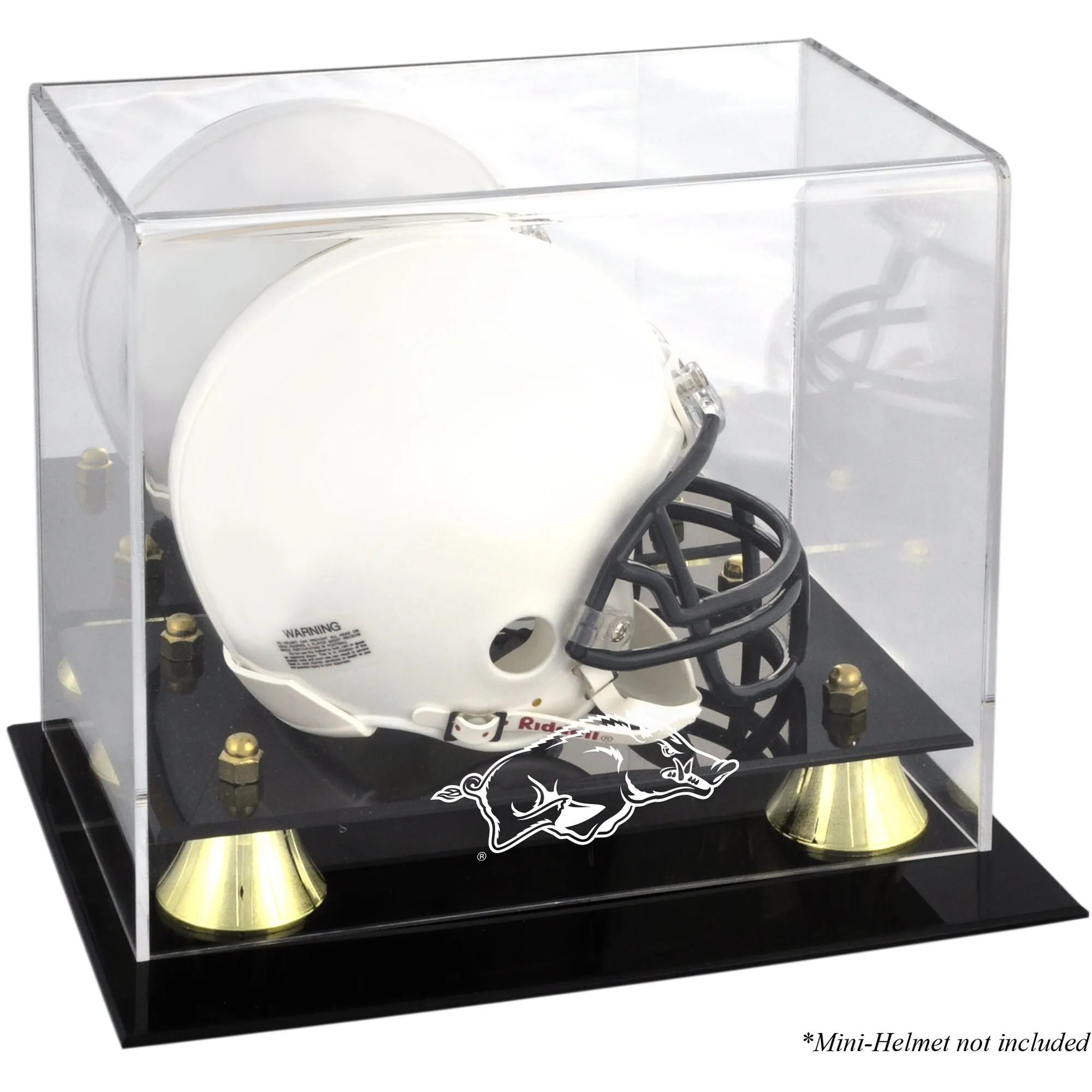 Arkansas Razorbacks Golden Classic Mini Helmet Display Case