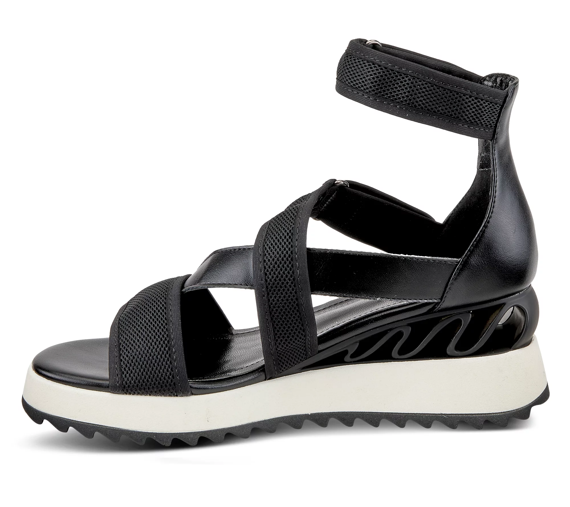 Azura by Spring Step Ankle Strap Wedge Sandals- Goforit