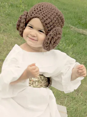 Baby Princess Leia Inspired Crochet Hat