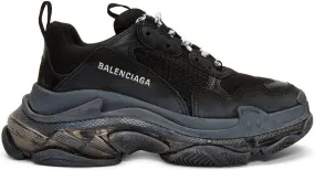 Balenciaga Black Triple S Clear Sole Sneakers