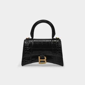 Balenciaga  Hourglass Xs Bag - Balenciaga -  Black - Leather