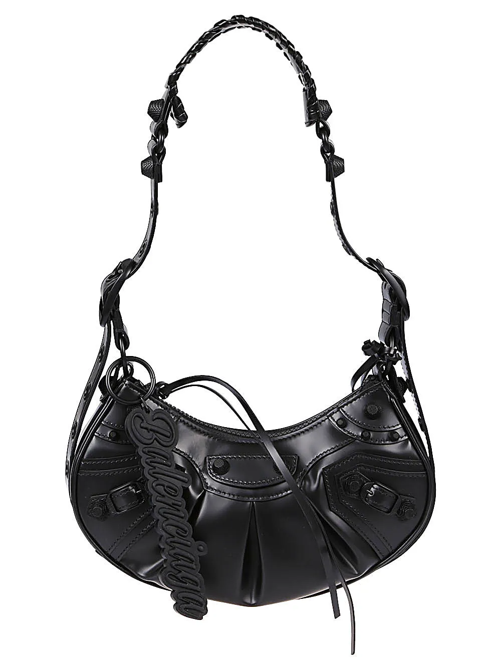 BALENCIAGA Mini Chic Black Leather Shoulder Bag