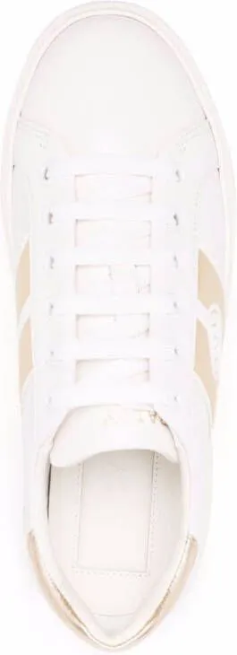 Bally logo-stripe leather sneakers White