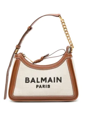 Balmain    Balmain B Army Canvas And Leather Shoulder Bag