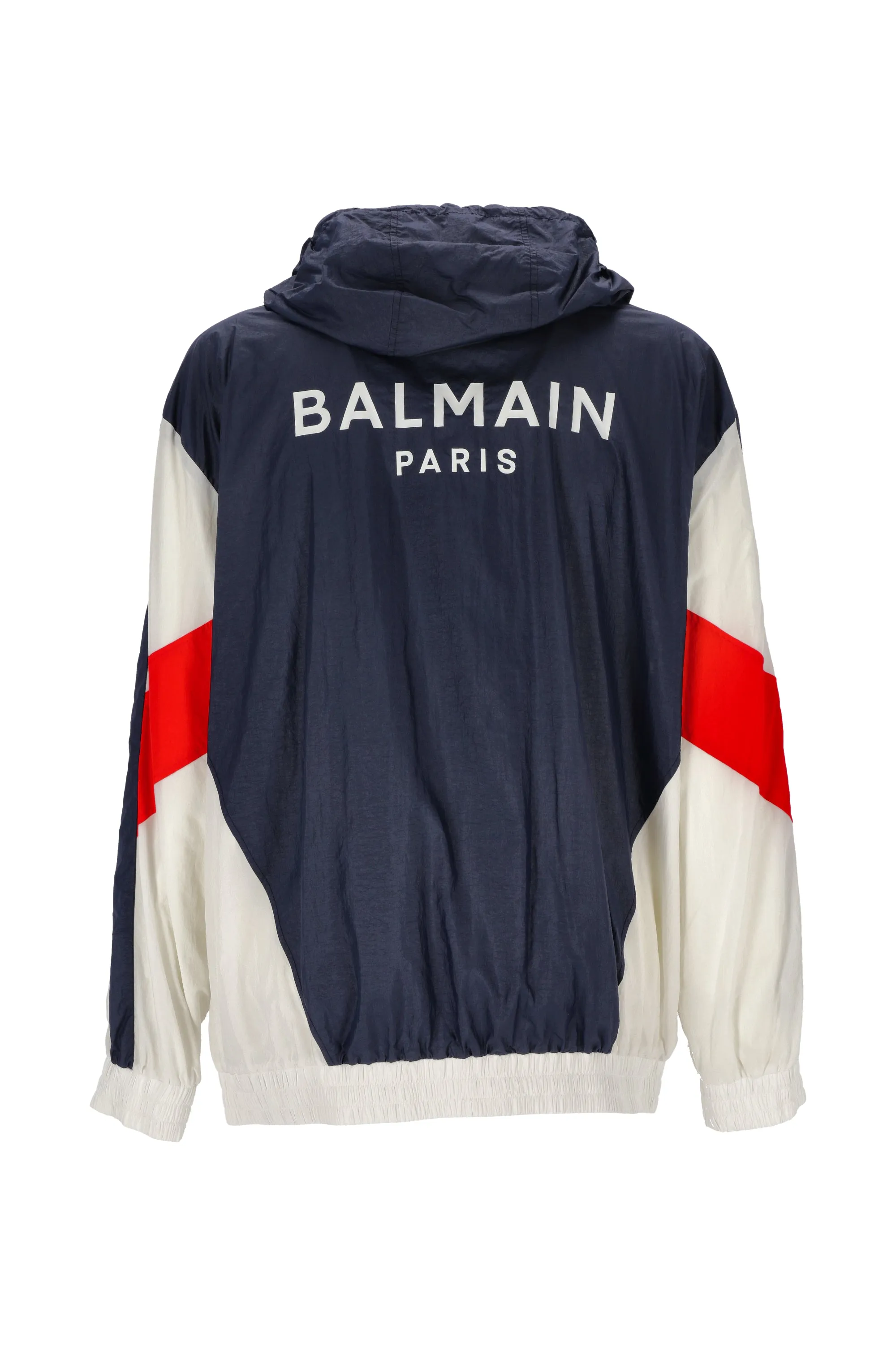 Balmain Colourblock Zip-Up Hooded Jacket