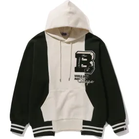 BAPE BADGES COLOR BLOCKING PULLOVER HOODIE MENS