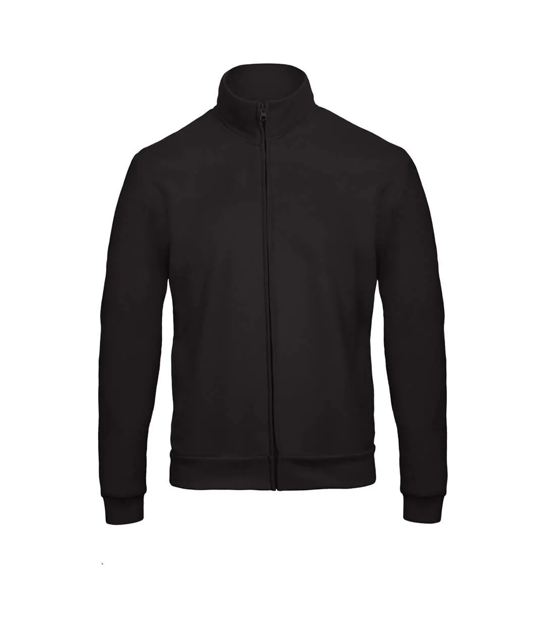 B&C Adults Unisex ID.206 50/50 Full Zip Sweat Jacket (Black) - UTBC3650