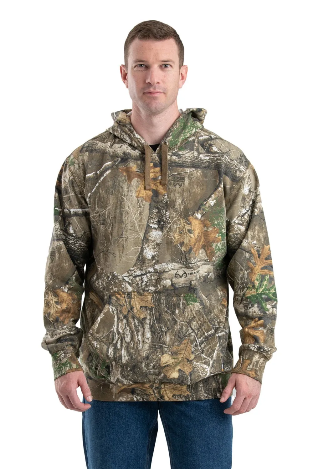 Berne Mens Realtree Edge Cotton Blend Inland Hooded Pullover