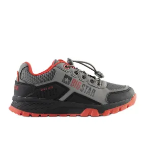 Big Star Gray children's Grenier sports sneakers black grey