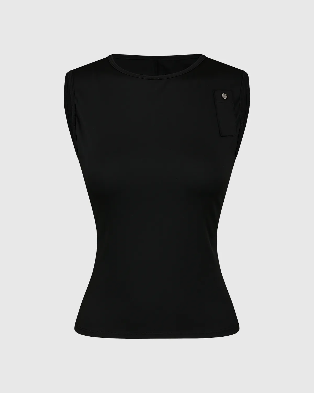 Black Charm Pocket Tank Top