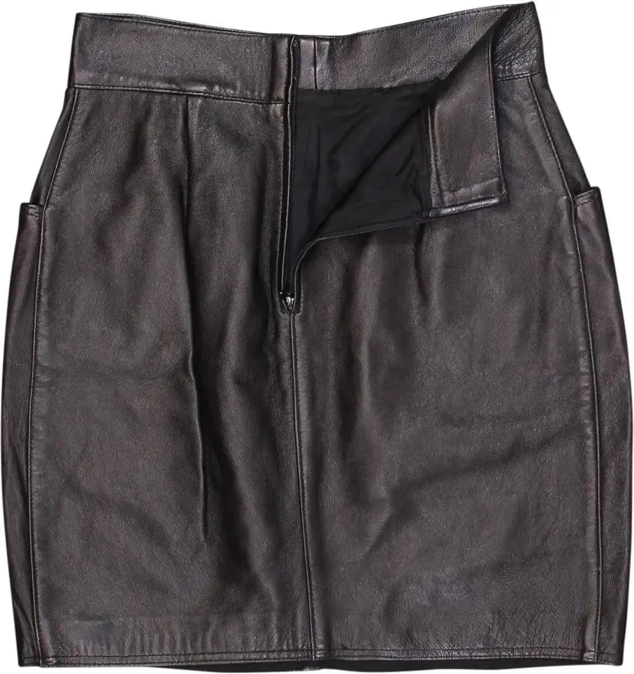 Black Leather Skirt | ThriftTale