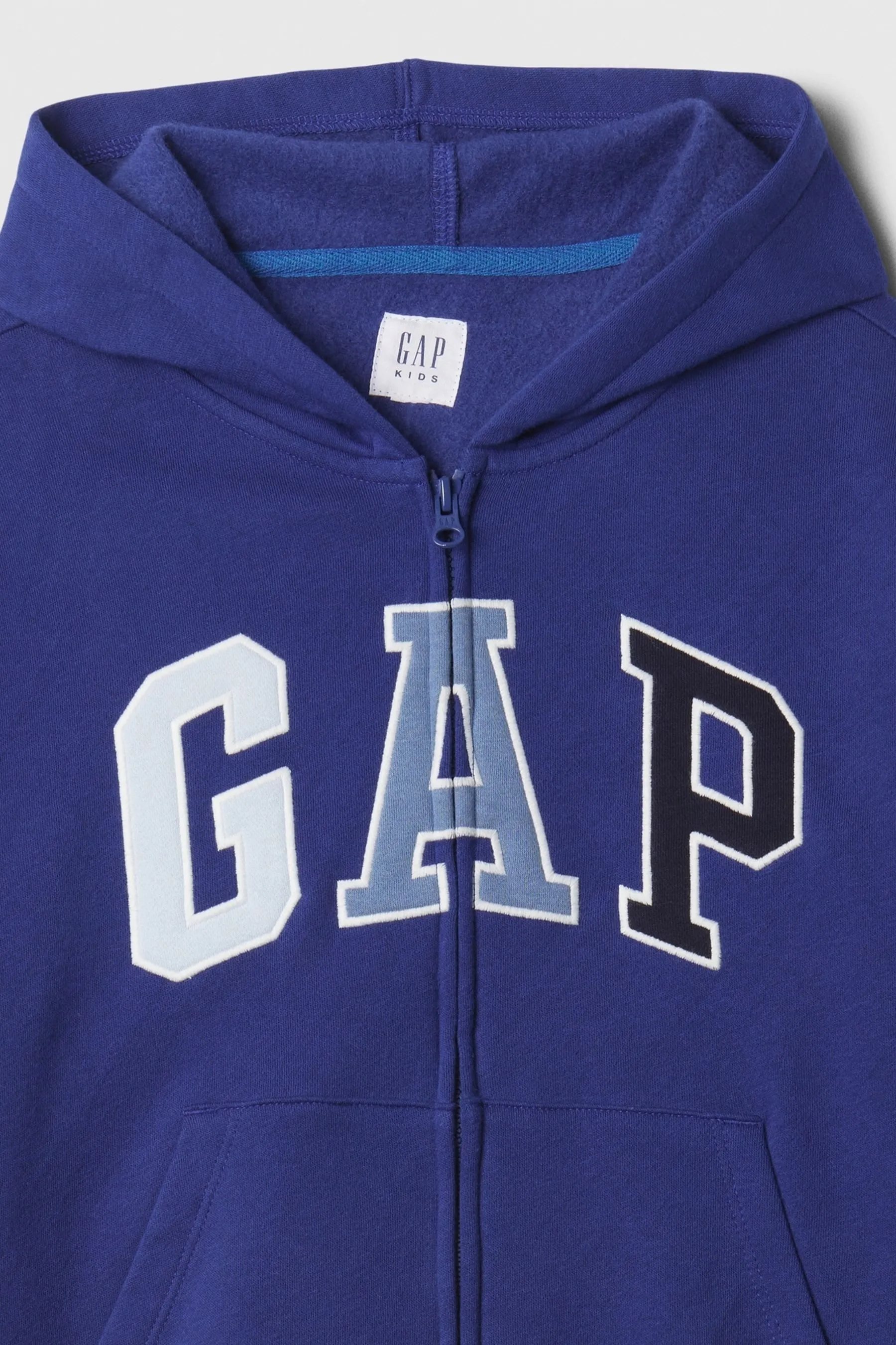 Blue Logo Graphic Zip Up Hoodie (4-13yrs)