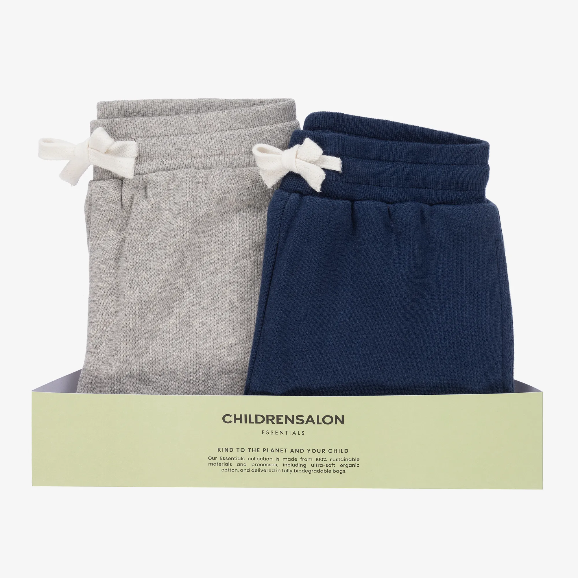 Boys Blue & Grey Organic Joggers (2 Pack)