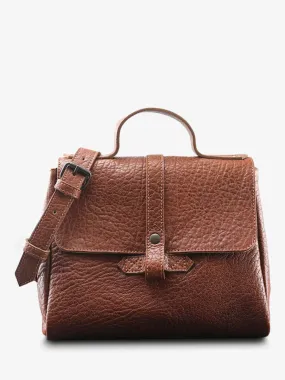 Brown Leather Handbag - LeCorneille Light Brown | PAUL MARIUS