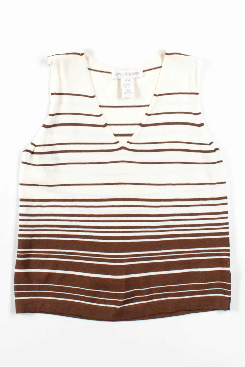 Brown Striped Tank Top