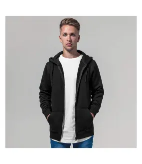 Build Your Brand Mens Heavy Zip Up Hoodie (Charcoal) - UTRW5680