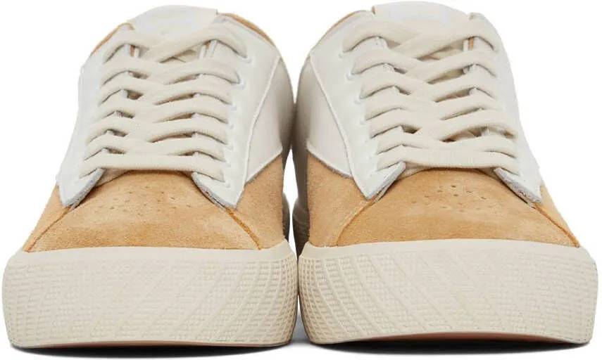 BY FAR White & Tan Suede Rodina Sneakers