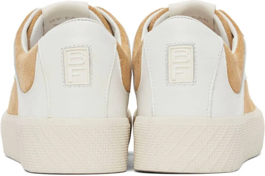 BY FAR White & Tan Suede Rodina Sneakers