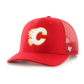 CALGARY FLAMES 47 RED TRUCKER HAT