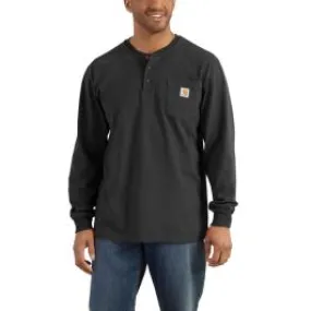 Carhartt Mens Workwear Pocket Henley Long Sleeve T Shirt