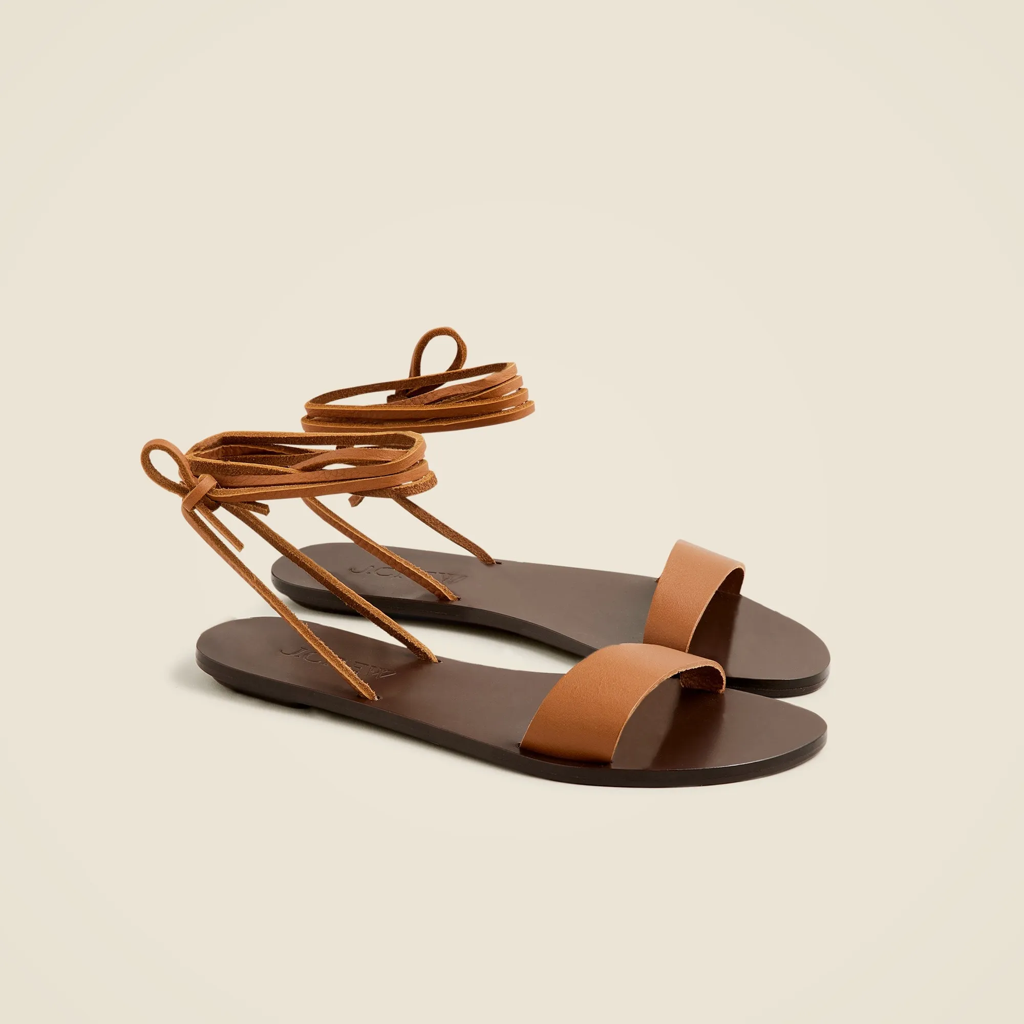 Carsen made-in-Italy lace-up sandals in leather