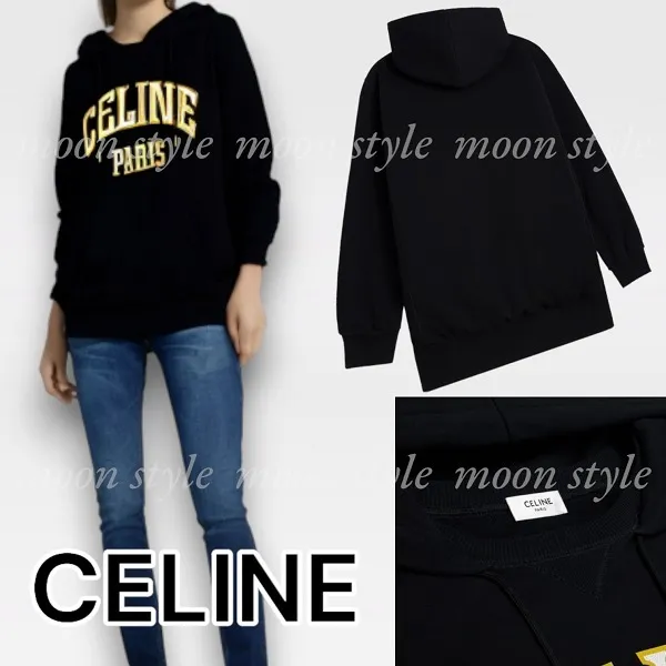 CELINE  |oversized celine hoodie in cotton fleece