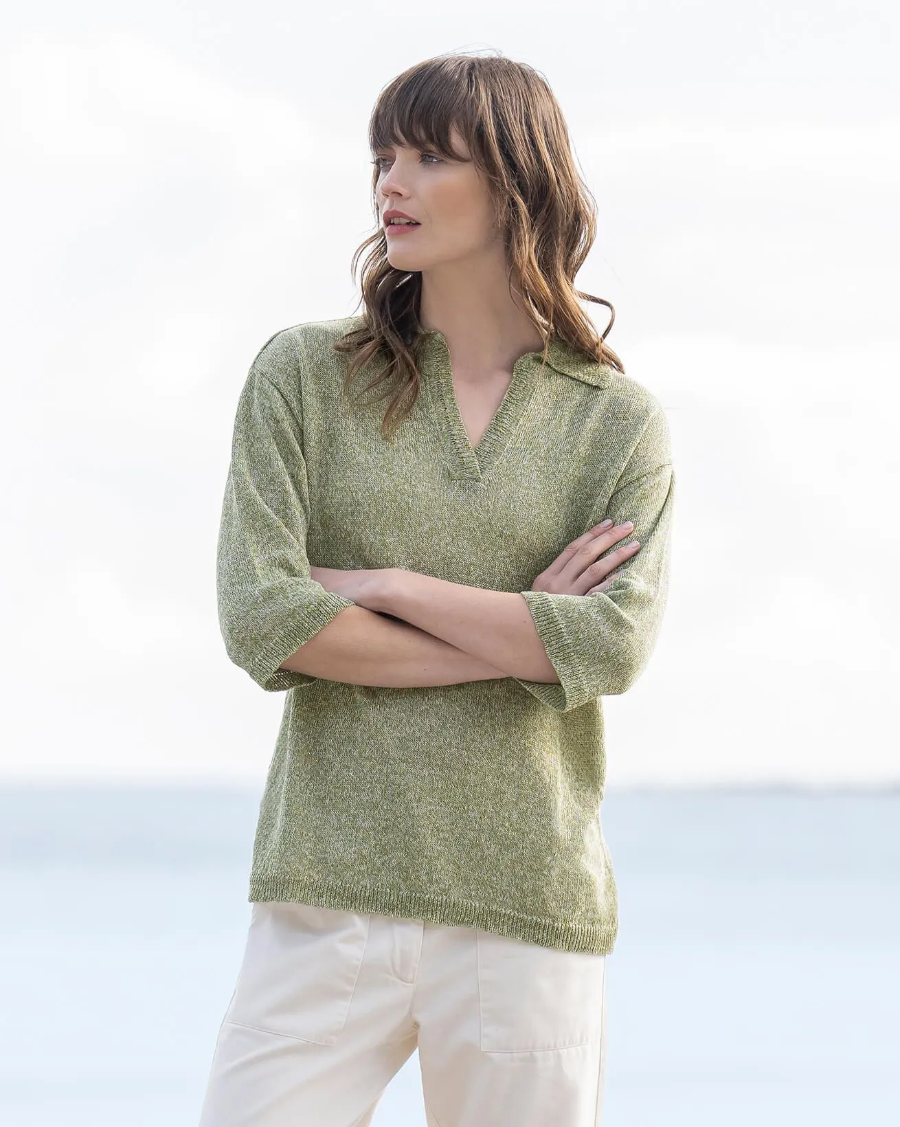 Celtic & Co. Linen Polo Top