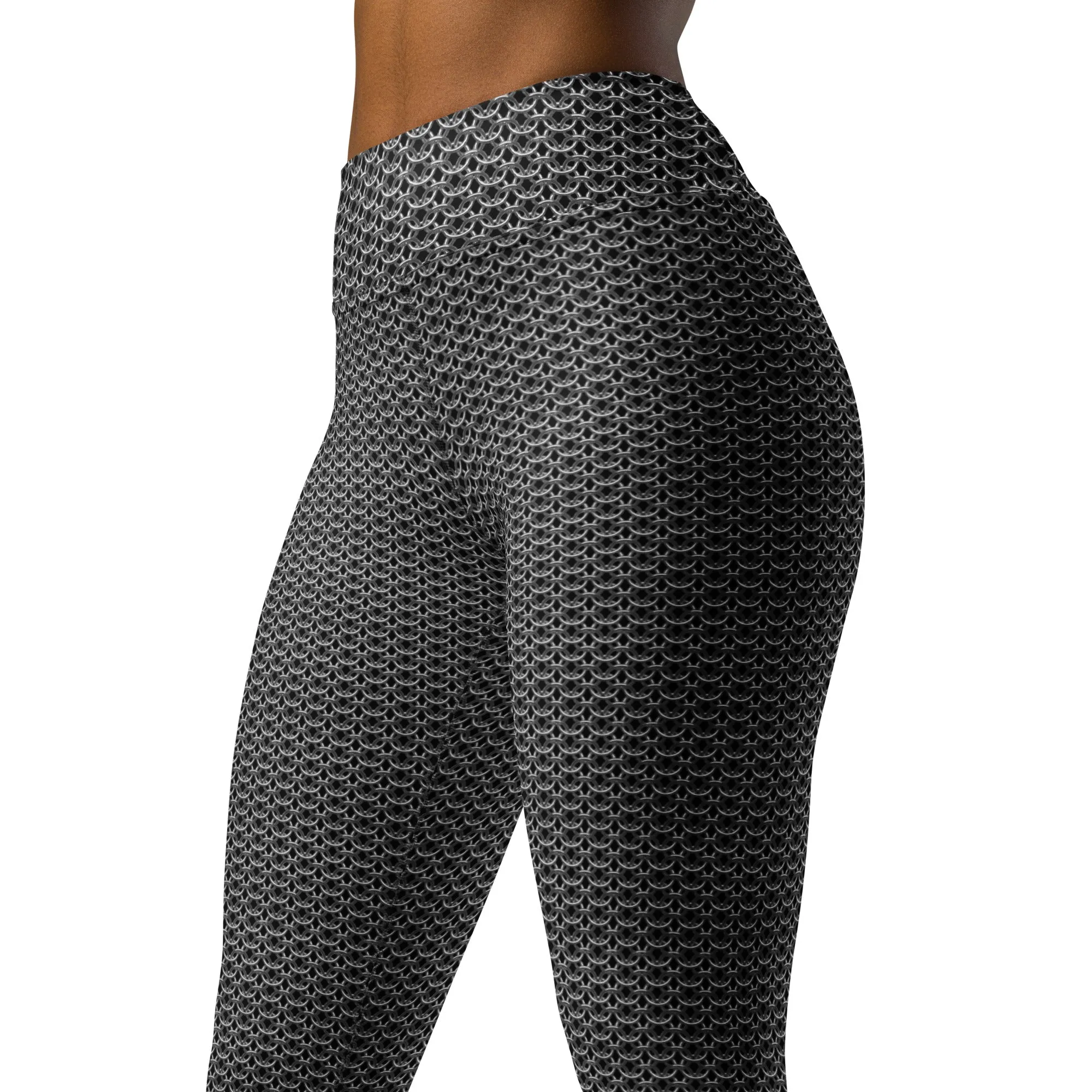 Chain Mail Print Yoga Leggings