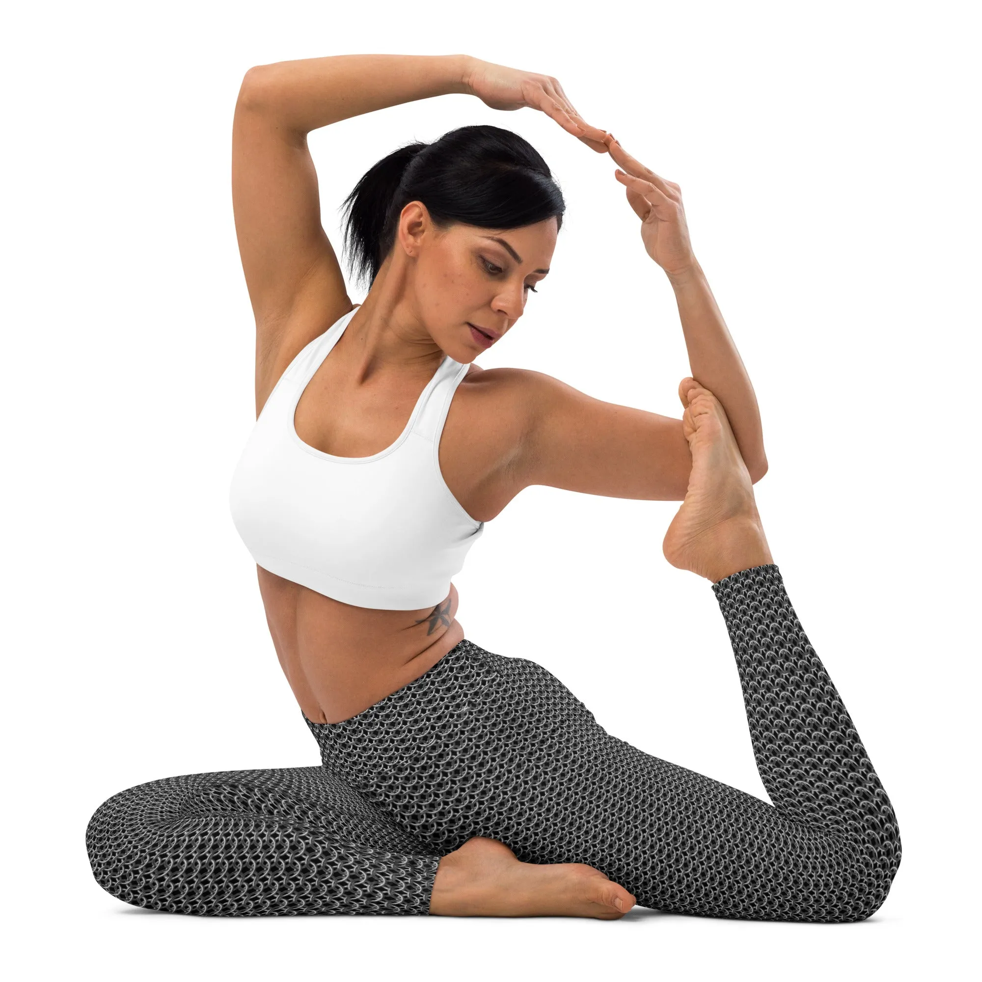 Chain Mail Print Yoga Leggings