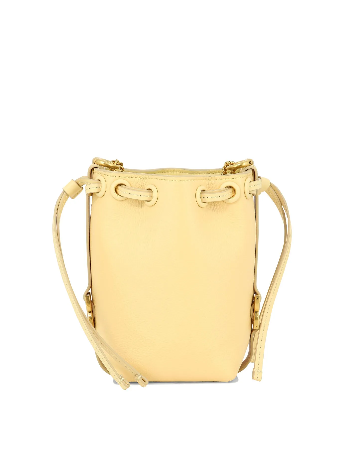 CHLO Yellow Micro Marcie Bucket Handbag for Women - 70s-Inspired Fashion Statement