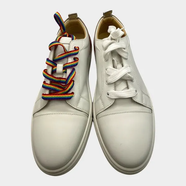 Christian Louboutin men’z white low-top trainers